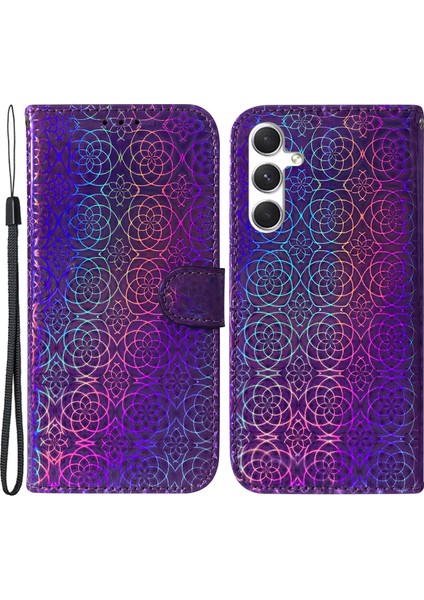 Samsung Galaxy S24+ Göz Kamaştırıcı Çiçek Deseni Flip Kapak Cüzdan (Yurt Dışından)
