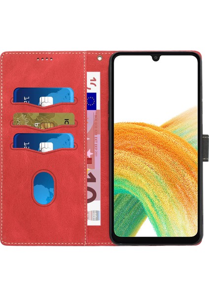 Samsung Galaxy S24 Slim-Fit Pu Deri Telefon Kılıfı Stand Telefon Kapak Cüzdanı Kayış (Yurt Dışından) modelleri