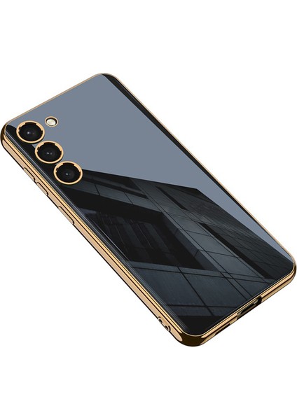 Samsung Galaxy S24 Telefon Kılıfı Temperlenmiş Cam+Pc+Tpu Elektrokaplatma Kenar Geri Kapak (Yurt Dışından)