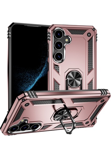 Samsung Galaxy S24+ Tpu+ Pc Telefon Kapağı Ring Kickstand ile (Yurt Dışından)