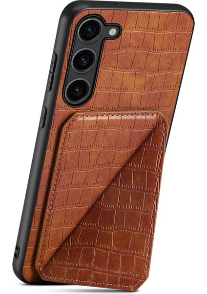 Samsung Galaxy S24 Cep Telefonu Kılıfı Gizli Kart Tutucu Deri+Pc+Tpu Kapak (Yurt Dışından) modelleri