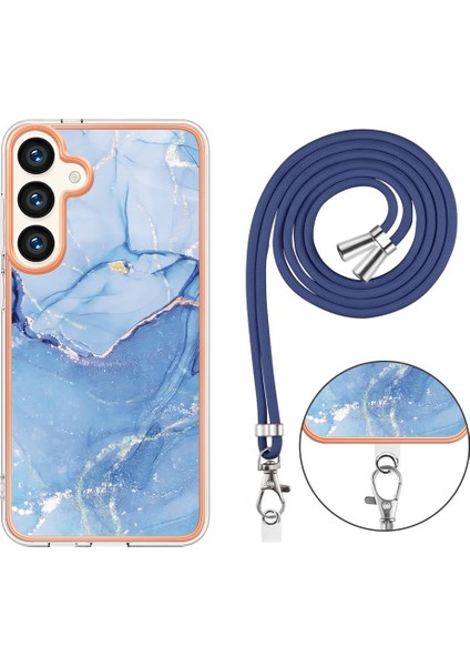Samsung Galaxy S24+ Crossbody Case Mermer Tpu Telefon Kapağı (Yurt Dışından) fırsatları