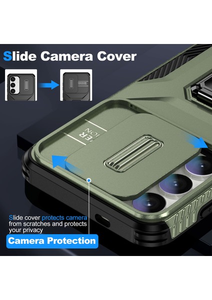 Samsung Galaxy S24 Kickstand Pc+Tpu Telefon Kapağı Desteği Manyetik Araba Montajı (Yurt Dışından) modelleri