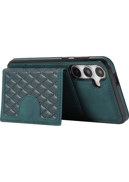 Samsung Galaxy S24+ Grid Straps ile Baskalı Kickstand Telefon Kapağı (Yurt Dışından) modelleri