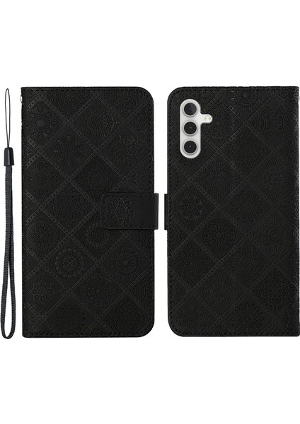 Samsung Galaxy S24 Cüzdanı Basılı Çiçek Deri Kapağı (Yurt Dışından)
