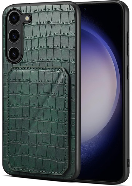 Samsung Galaxy S24 Cep Telefonu Kılıfı Gizli Kart Tutucu Deri+Pc+Tpu Kapak (Yurt Dışından)