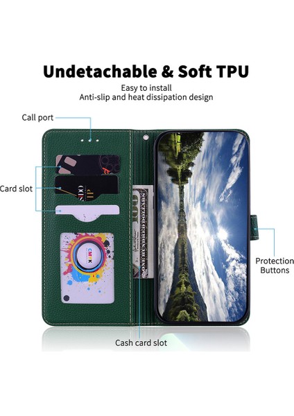Samsung Galaxy S24+ Litchi Doku Deri Cüzdan Stand Telefon Kapağı (Yurt Dışından) modelleri