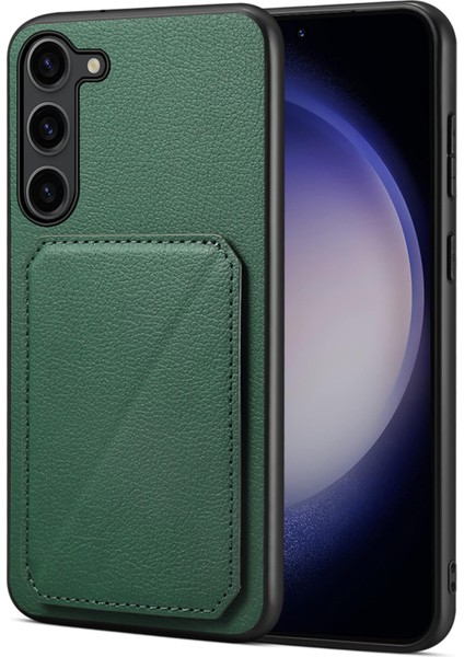 Samsung Galaxy S24 Cep Telefonu Kılıfı Deri+Pc+Tpu Gizli Kart Tutucu ile Arka Kapak (Yurt Dışından)