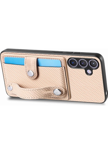 Samsung Galaxy S24+ Bileklik Kickstand Telefon Kapağı Kart Yuvaları ile (Yurt Dışından) fiyatları
