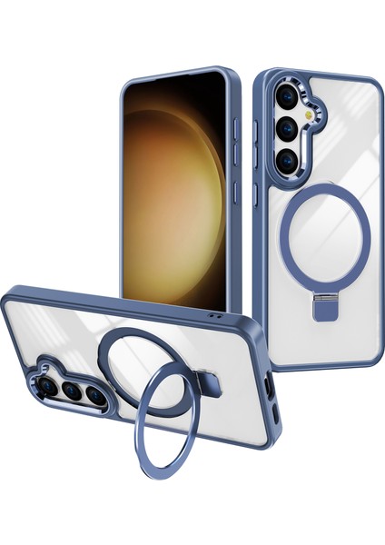 Samsung Galaxy S24 Shockproof Tpu+Akrilik Kickstand Telefon Kapağı Magsafe ile Uyumlu (Yurt Dışından)