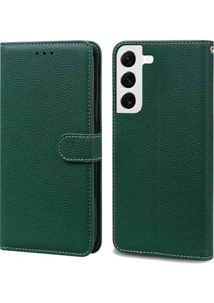 Samsung Galaxy S24+ Litchi Doku Deri Cüzdan Stand Telefon Kapağı (Yurt Dışından)