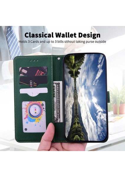Samsung Galaxy S24+ Litchi Doku Deri Cüzdan Stand Telefon Kapağı (Yurt Dışından) fırsatları
