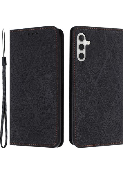 Samsung Galaxy S24 Deri Kılıf Cüzdan Stand Baskılı Telefon Kapağı (Yurt Dışından)