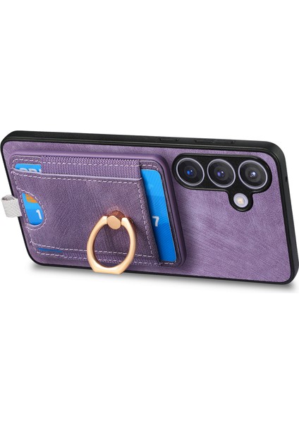 Samsung Galaxy S24 Kickstand Case Çıkarılabilir Manyetik Kart Tutucu Telefon Kapağı (Yurt Dışından) modelleri