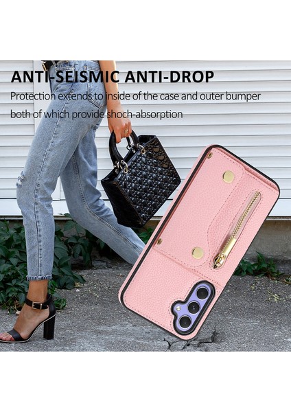 Samsung Galaxy S24 Kart Cüzdan Kılıf Kickstand Telefon Kapağı Kayışla (Yurt Dışından) fırsatları