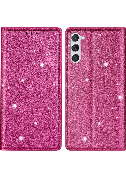 Samsung Galaxy S24 Deri Kılıf Tutucu Glitter Telefon Kapağı (Yurt Dışından)