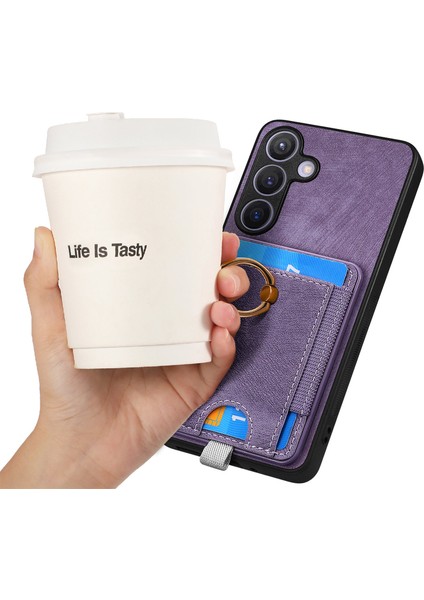 Samsung Galaxy S24 Kickstand Case Çıkarılabilir Manyetik Kart Tutucu Telefon Kapağı (Yurt Dışından) fırsatları