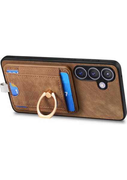 Samsung Galaxy S24 Kickstand Case Çıkarılabilir Manyetik Kart Tutucu Telefon Kapağı (Yurt Dışından) modelleri