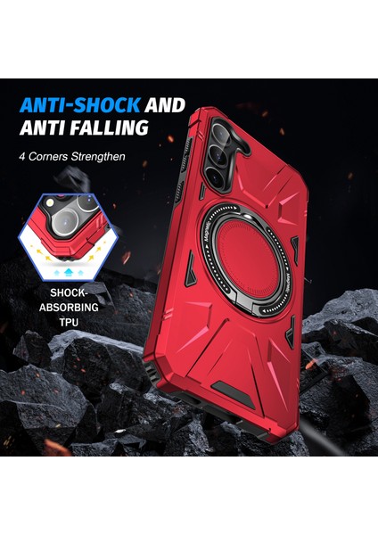 Samsung Galaxy S24 Manyetik Kılıf Tpu+Pc Koruyucu Kapak Ring Kickstand (Yurt Dışından) fırsatları