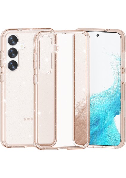 Samsung Galaxy S24 Çizgiye Karşı Çizelge Karşılıklı Parıltılı Telefon Kapağı (Yurt Dışından)