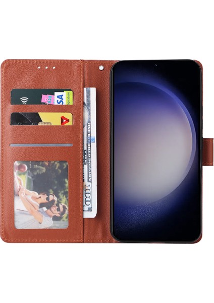 Samsung Galaxy S24 Pu Deri Stand Cüzdan Telefon Kapağı (Yurt Dışından)