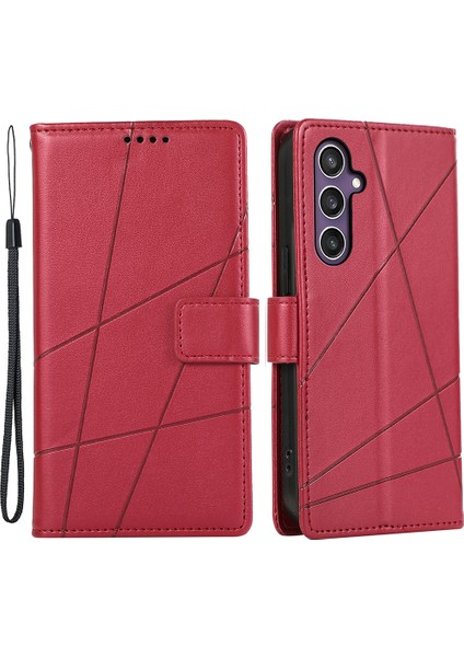 Samsung Galaxy S24 Cep Telefonu Kılıfları Strap Baskı Pu Deri Kapağı (Yurt Dışından)