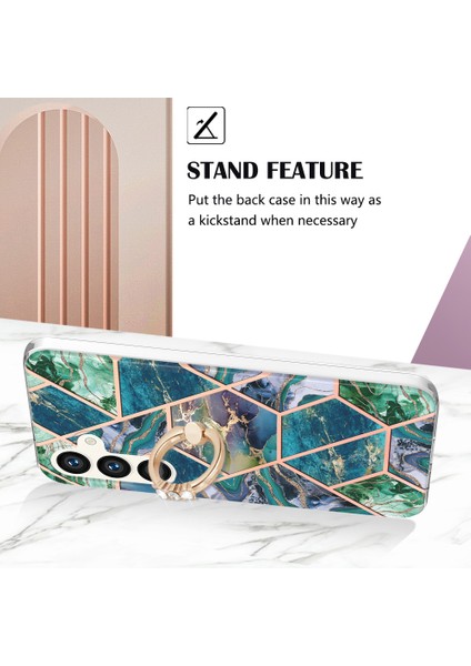 Samsung Galaxy S24 Tpu Case Kickstand Mermer Telefon Kapağı (Yurt Dışından) modelleri