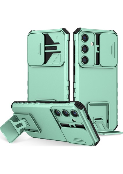 Samsung Galaxy S24+ Cep Telefonu Kılıfları Slayt Lens Kalkanı Pc+ Tpu Kickstand Cover (Yurt Dışından)