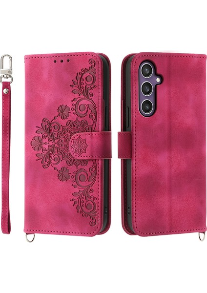 Samsung Galaxy S24 Çoklu Kart Yuvası Deri Stand Kapağı Kayışlar (Yurt Dışından)