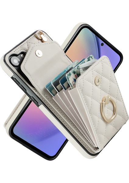 Samsung Galaxy S24+ Cep Telefonu Kılıf Kart Çanta Yüzüğü Kickstand Pu+ Tpu Crossbody Cover (Yurt Dışından) fırsatları