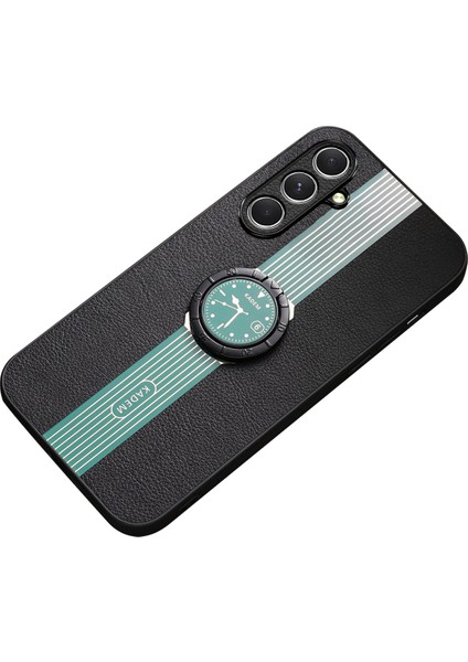 Samsung Galaxy S24+ Elektrokaplatma Yüzüğü Kickstand Anti-Cratch Telefon Kapağı (Yurt Dışından)