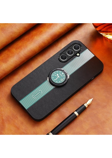 Samsung Galaxy S24+ Elektrokaplatma Yüzüğü Kickstand Anti-Cratch Telefon Kapağı (Yurt Dışından) modelleri