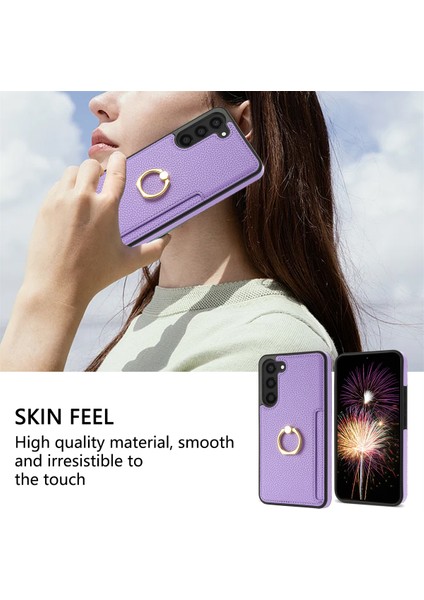Samsung Galaxy S24+ Kart Tutucu Deri+ Tpu Ring Kickstand Cover (Yurt Dışından) indirimleri