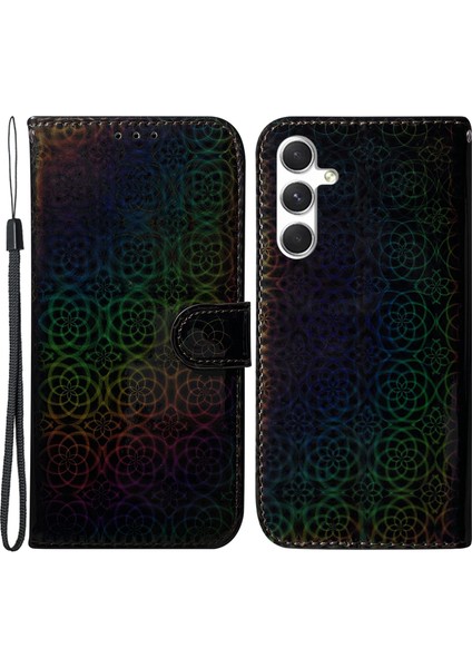 Samsung Galaxy S24 Cüzdanlı Göz Kamaştırıcı Çiçek Desenli Kılıf (Yurt Dışından)