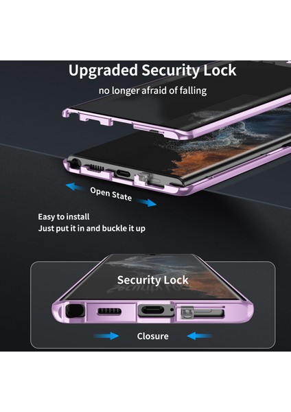 Samsung Galaxy S24 Metal Çerçeve Çift Yan Temsilli Cam Arka Kapak (Yurt Dışından) fiyatları
