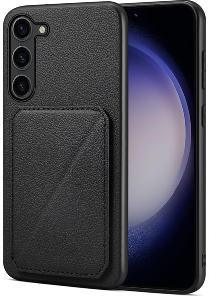 Samsung Galaxy S24+ Kart Tutucu Kickstand Deri+Pc+Tpu Cep Telefon Kılıfı (Yurt Dışından)