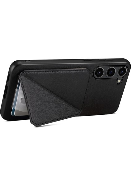 Samsung Galaxy S24+ Kart Tutucu Kickstand Deri+Pc+Tpu Cep Telefon Kılıfı (Yurt Dışından) fırsatları