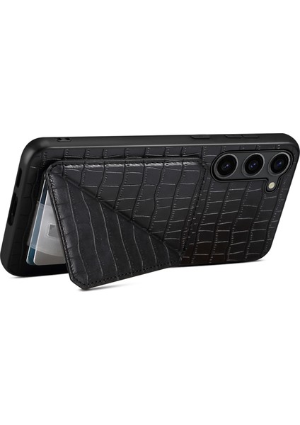 Samsung Galaxy S24+ Kart Tutucu Kickstand Timsah Doku Deri+Pc+Tpu Kapak (Yurt Dışından) fırsatları