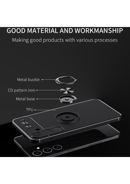 Samsung Galaxy S24+ Çizgiye Karşı Çizgiye Karşı Tpu Telefon Koruyucu Kapak Parmak Yüzük Kickstand (Yurt Dışından) fiyatları