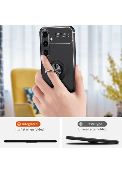 Samsung Galaxy S24+ Çizgiye Karşı Çizgiye Karşı Tpu Telefon Koruyucu Kapak Parmak Yüzük Kickstand (Yurt Dışından) indirimleri