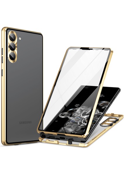 Samsung Galaxy S24+ Çift Side Temsil Edilmiş Cam Arka Telefon Kapağı (Yurt Dışından)