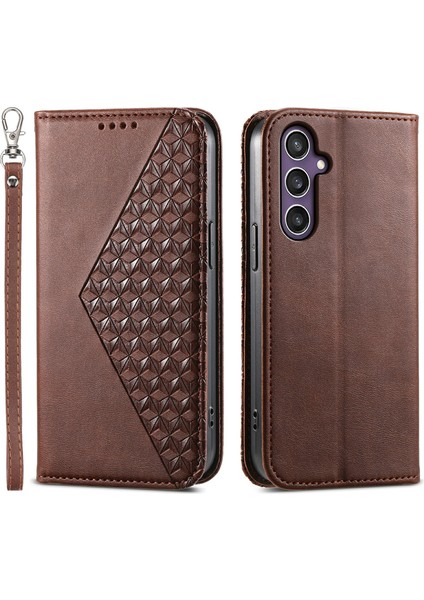 Samsung Galaxy S24 Pu Deri Basılı Telefon Koruyucusu Cüzdanlı (Yurt Dışından)