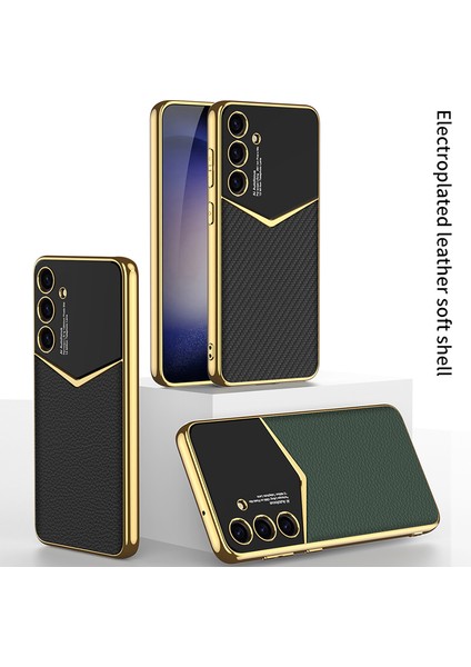 Samsung Galaxy S24+ Cep Telefon Kılıfları Elektrokaplama Pu Deri Kaplamalı Pc+ Tpu Kapak (Yurt Dışından) fiyatları
