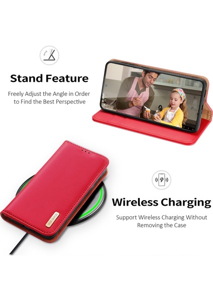 Samsung Galaxy S24+ Rfıd Engelleyen Cowhide Deri Cüzdan Kapağı (Yurt Dışından) modelleri
