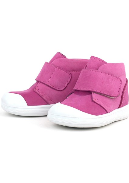Yoohoo Hakiki Deri Pembe Beyaz Cırtlı Kız Bebek Bot
