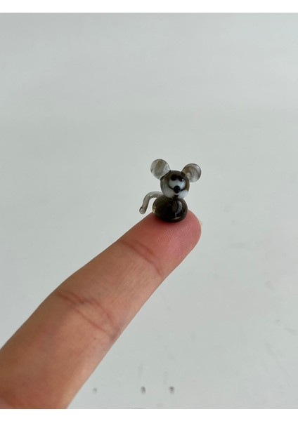 El Yapımı Mini Murano Cam Fare Biblo A141-03