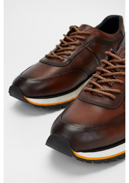 Erkek Kahve Tarcın Beyaz Deri Sneakers & Spor Ayakkabı 1006 043 Erk Ayk SK23/24