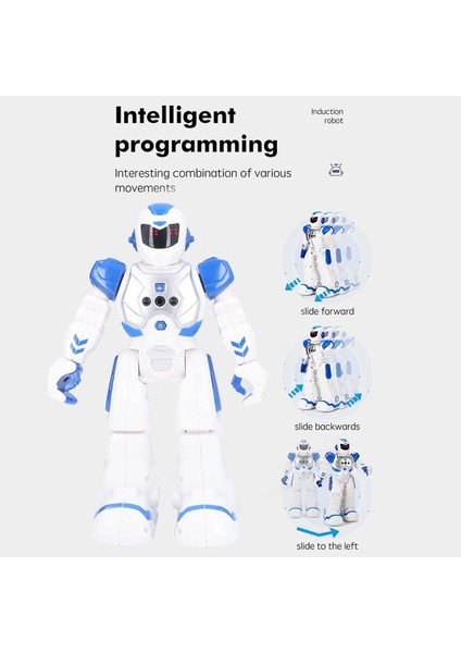 Uzaktan Kumandalı Şarjlı Hareket Sensörlü Full Fonksiyon Işıklı Sesli Akıllı Robot Oyuncak modelleri