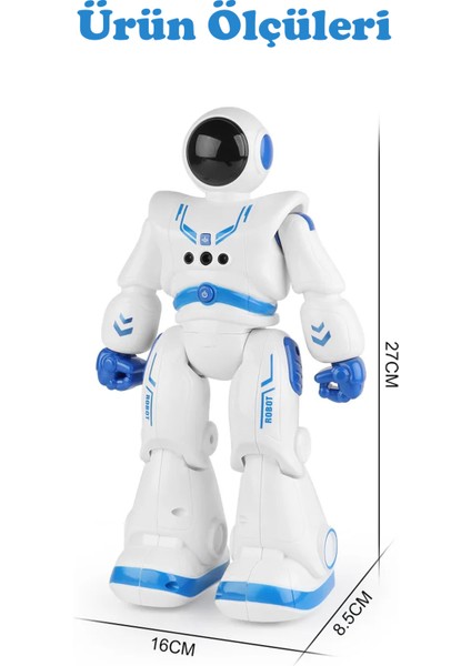 Uzaktan Kumandalı Şarjlı Hareket Sensörlü Full Fonksiyon Işıklı Sesli Akıllı Robot Oyuncak indirimleri