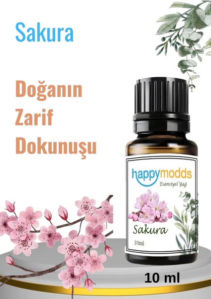 Sakura Çiçeği Aromaterapi Uçucu Yağ Esansiyel Buhurdanlık Yağı 10 ml